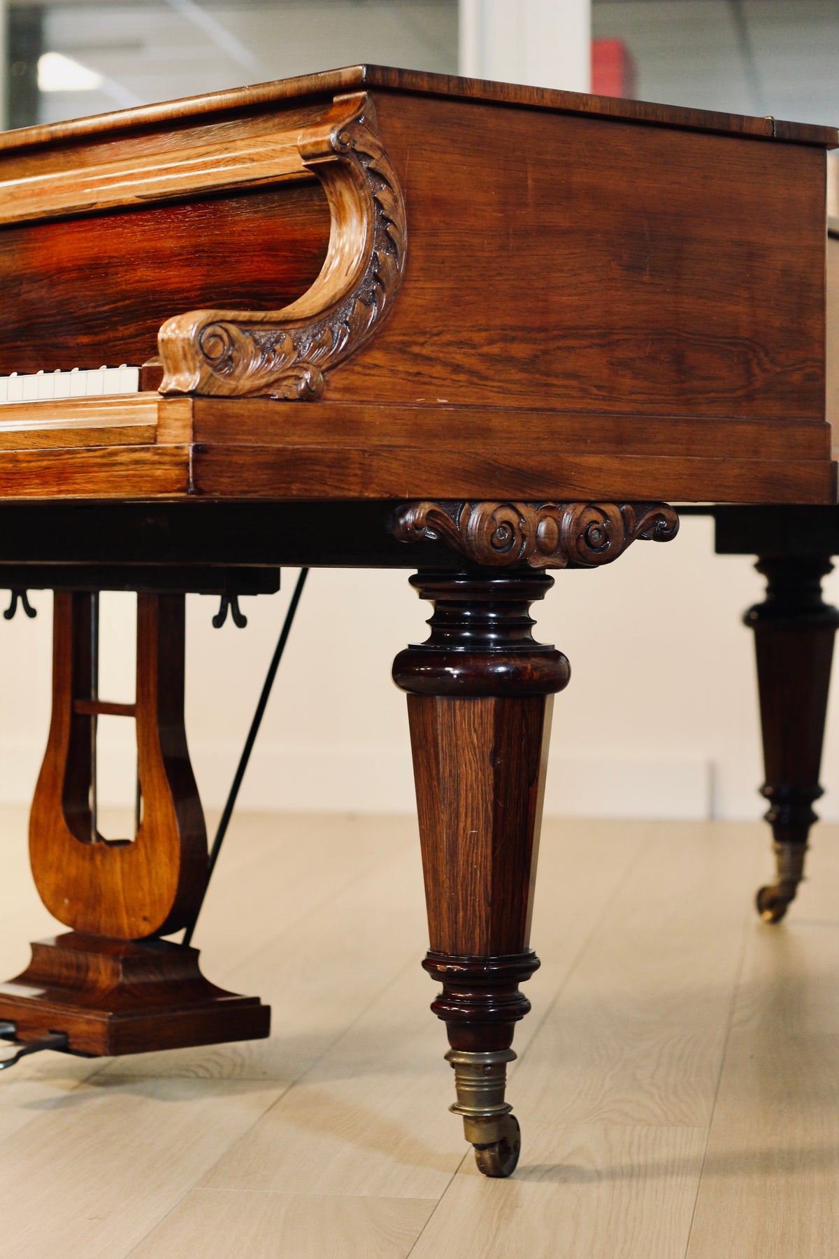 Piano à queue C. Bechstein de 1866 en palissandre avec vernis au tampon