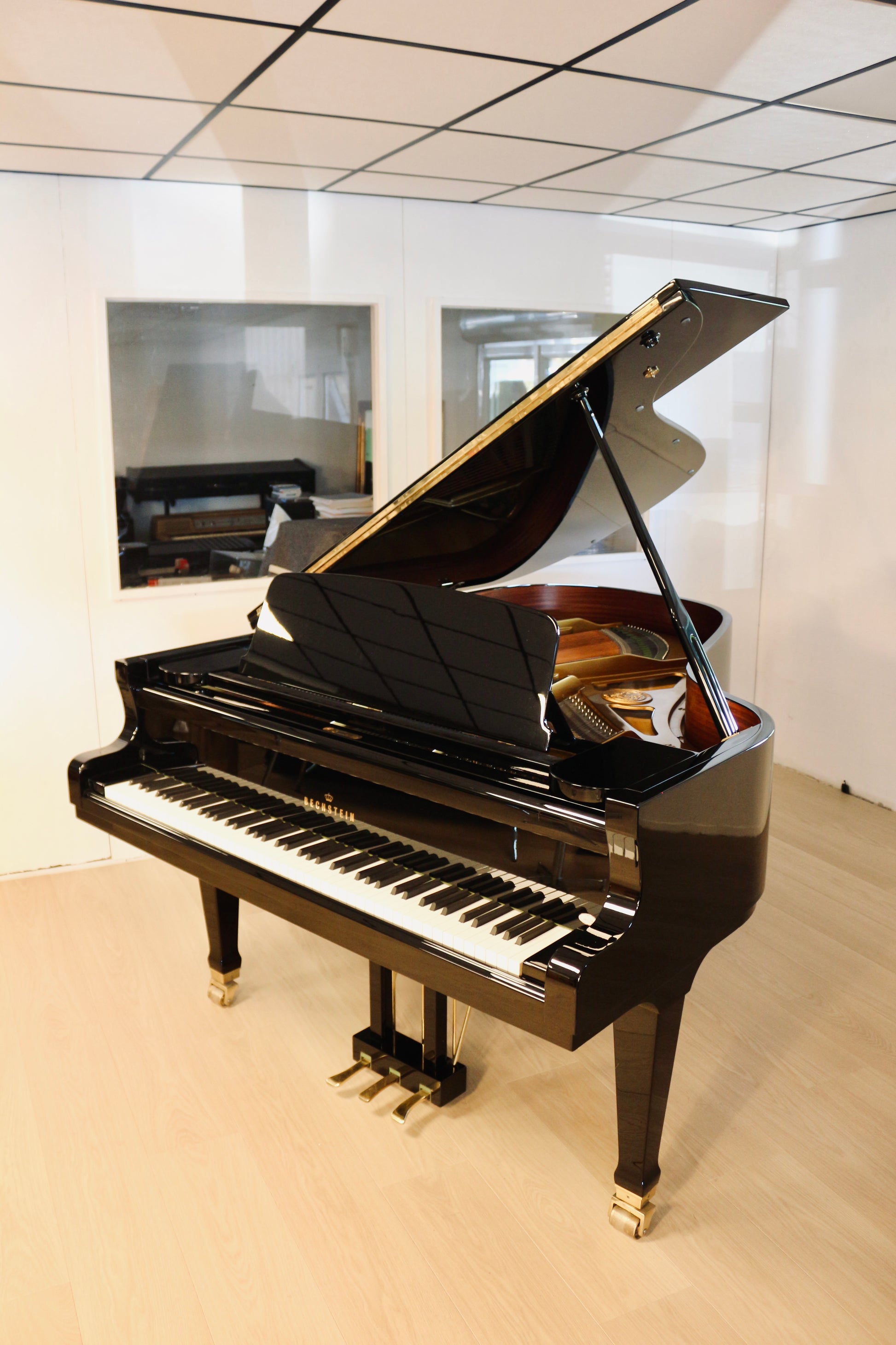 C. Bechstein 190 piano à queue d'occasion noir brillant
