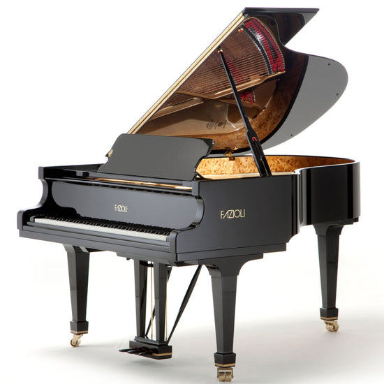 Fazioli F183 finition noir poli, piano à queue neuf disponible chez Accord & Co en Rhône-Alpes et Suisse romande