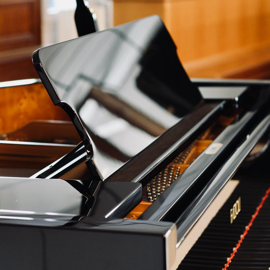 Détail de la mécanique du piano à queue Fazioli F212 d’occasion chez Accord & Co