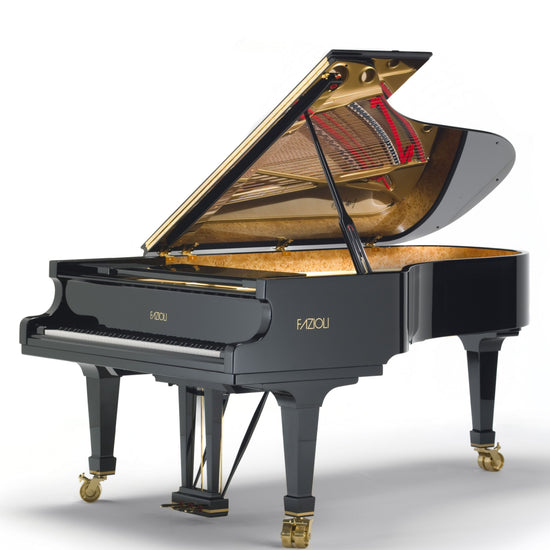 Piano à queue neuf Fazioli F228 noir poli à vendre chez Accord & Co en Rhône-Alpes