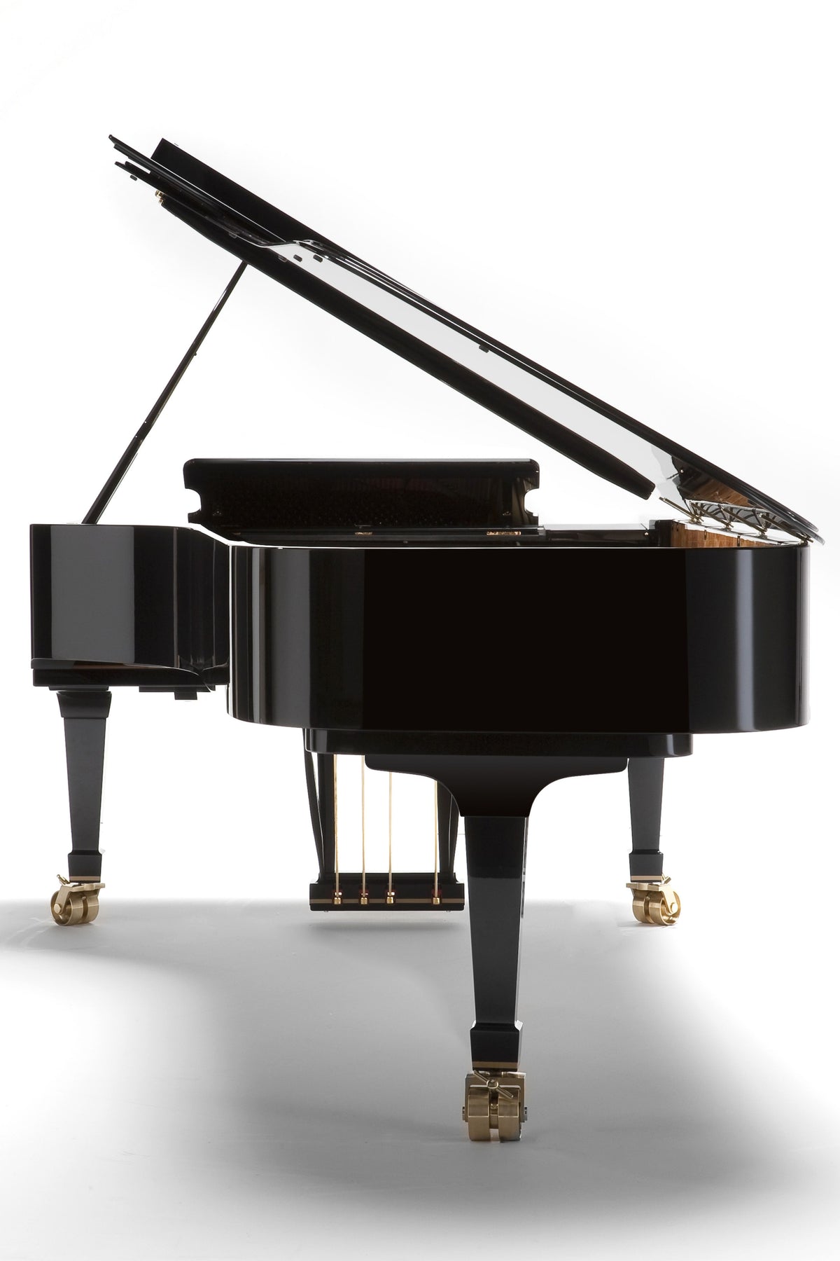 Vue arrière du Fazioli F308 neuf, piano à queue de concert disponible chez Accord & Co en Rhône-Alpes