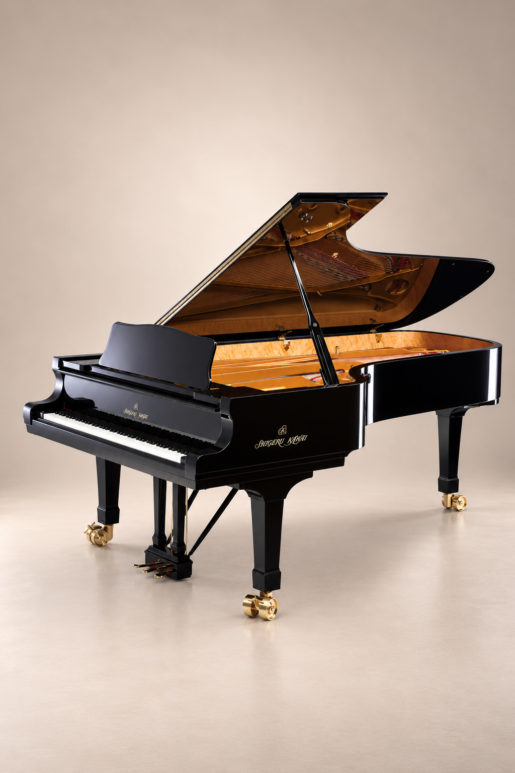 Piano à queue de concert Shigeru Kawai SK-EX 278 cm noir verni, piano neuf haut de gamme Kawai