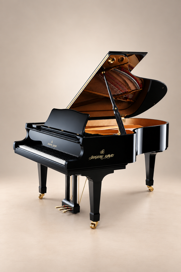 Piano à queue Shigeru Kawai SK-5 200 cm noir verni, piano neuf haut de gamme Kawai