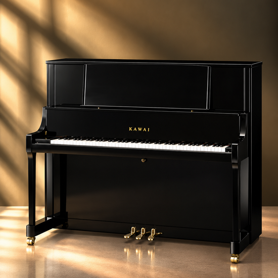 Piano droit Kawai K-800 AS 134 cm ébène poli, piano acoustique haut de gamme