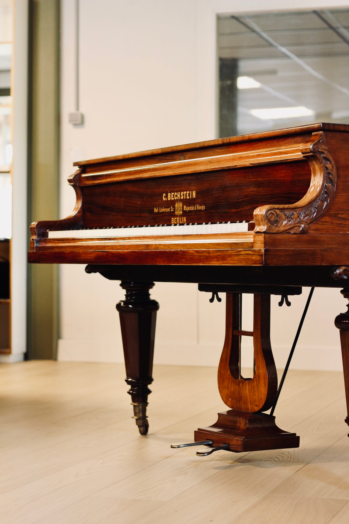 Piano à queue ancien C. Bechstein de 1866 restauré