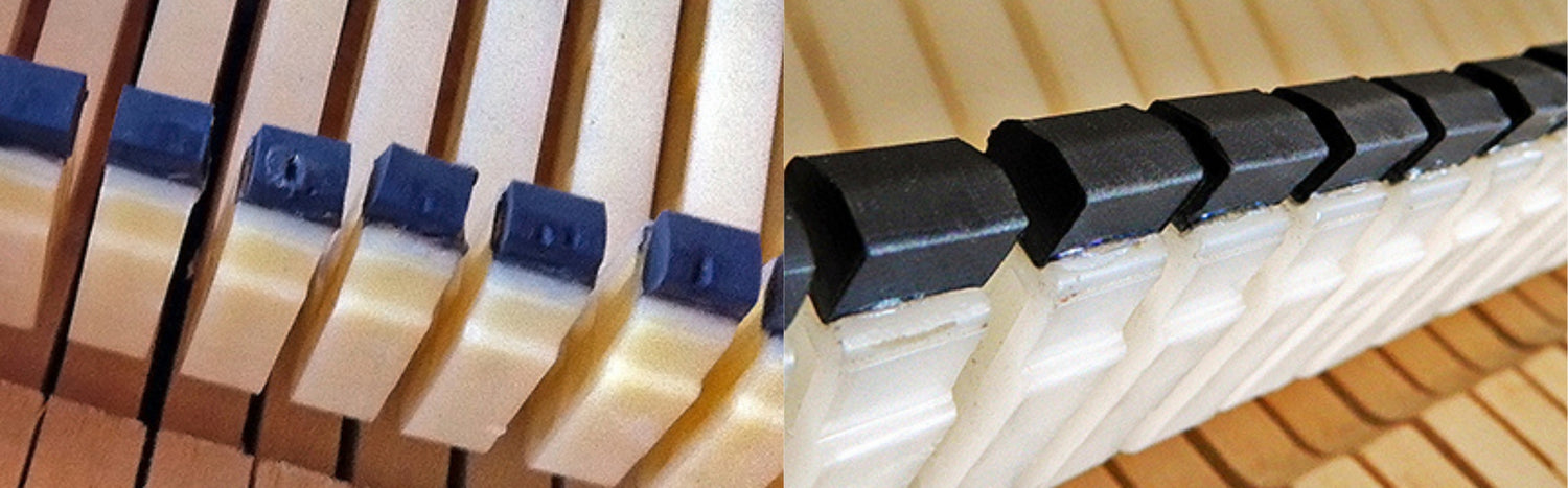 Avant et après : faire remplacer des marteaux usés sur votre clavier chez Accord & Co, spécialiste des claviers vintage en Rhone-Alpes